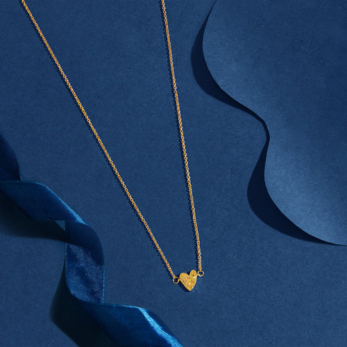 Accessorize London Women's Z Real Gold Plated Molten Heart Necklace