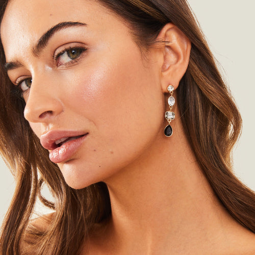 Accessorize London Women's Eclectic Long Drop Earrings