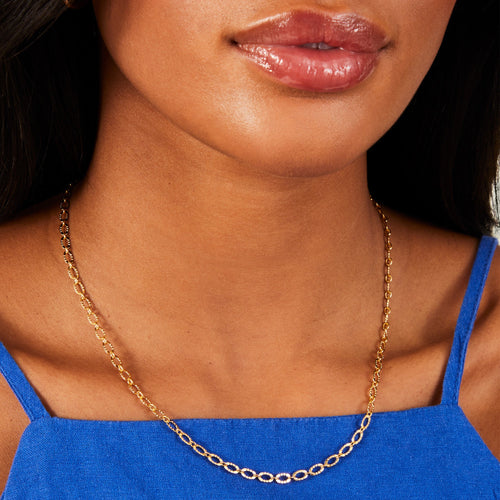Accessorize London Women's Z Real Gold Plated Bobble Chain Necklace