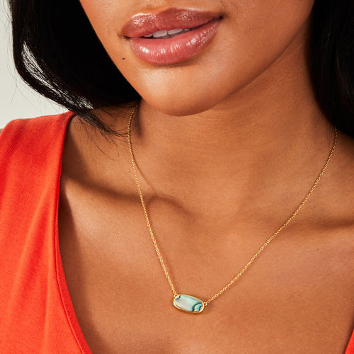 Accessorize London Women's Z Real Gold Plated Abalone Necklace