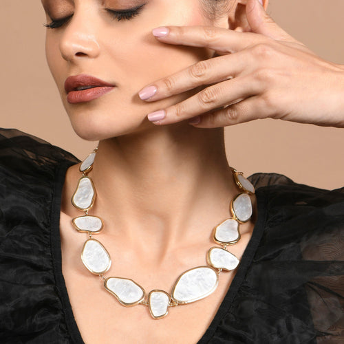 Accessorize London Women's  Mixed Shape Resin Collar Necklace