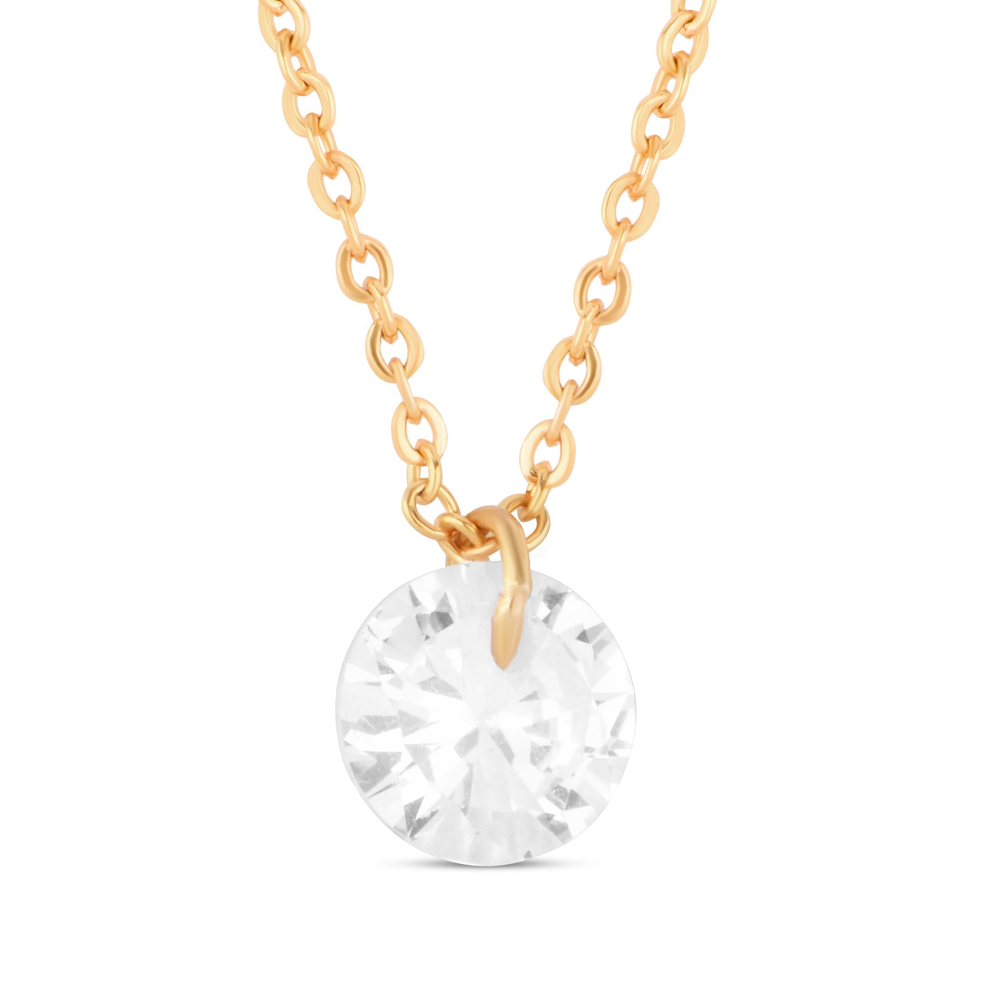 Z Real Gold Plated Sparkle Pendant Necklace