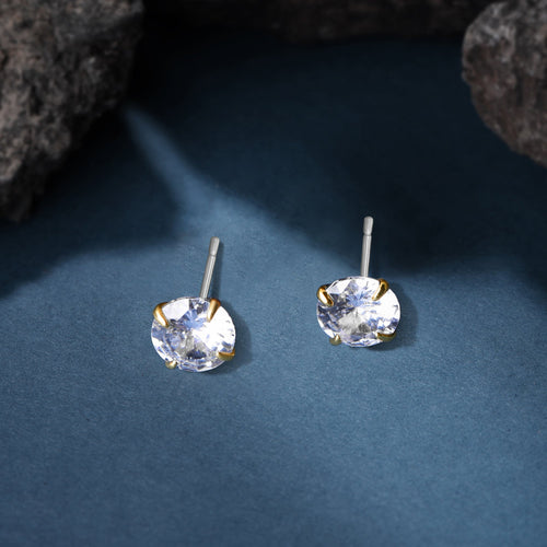 Accessorize London Women's Z Real Gold Plated  Simple Studs Earrings