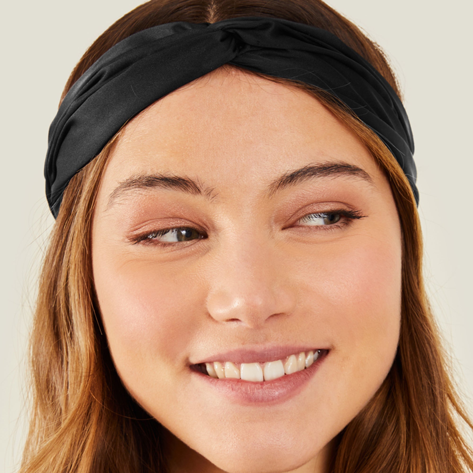 Accessorize London Women's Black Fabric Knot Headband