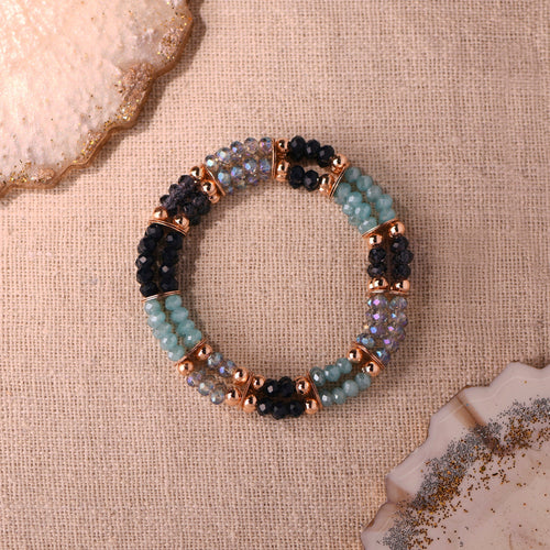 Accessorize London  Women's Multi Facet Bead Stretch Bracelet