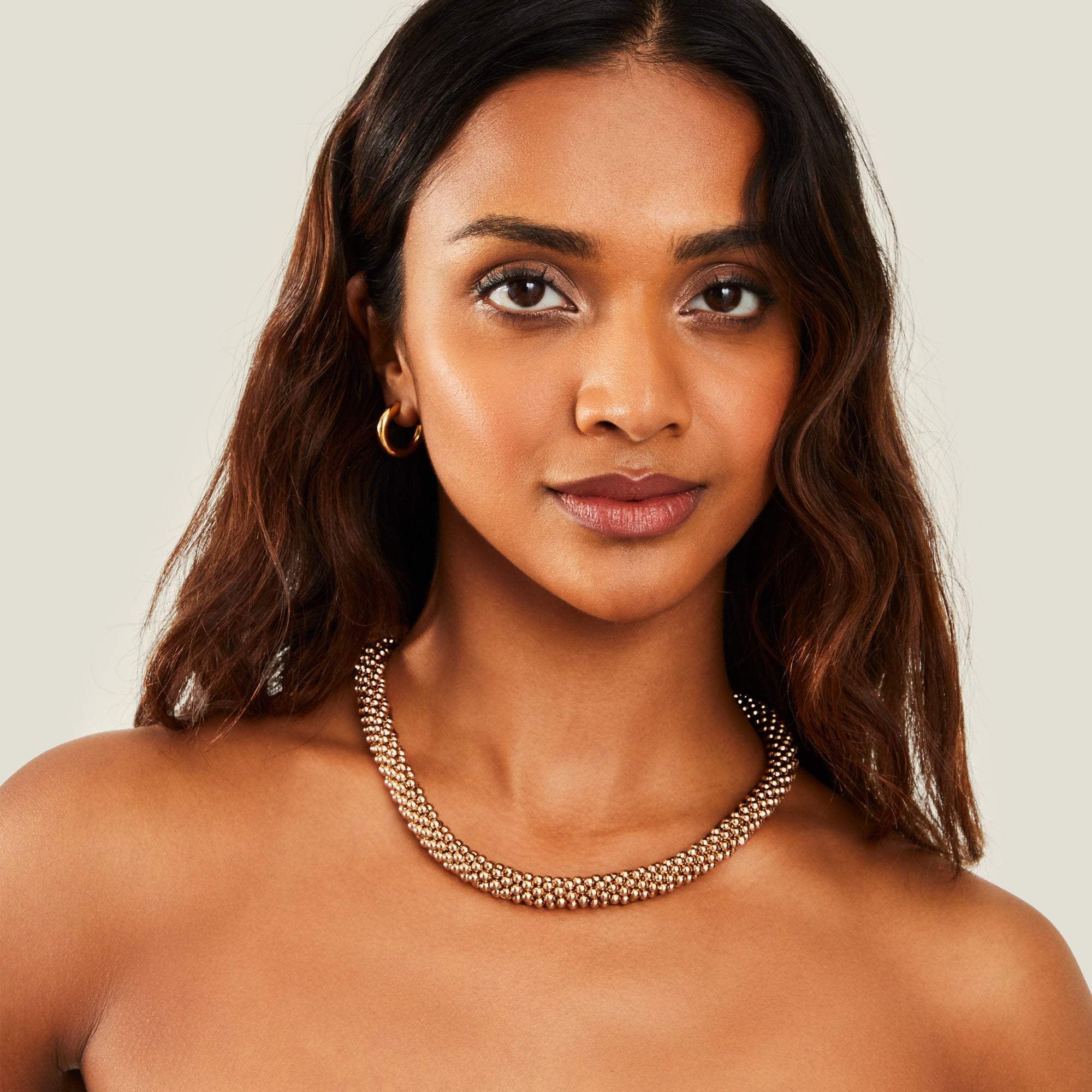 Gold Bobble Necklace 
