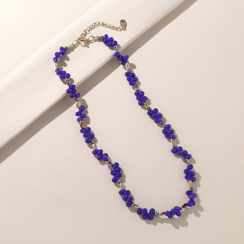 Accessorize London Women's Blue Teardrop Beaded Necklace
