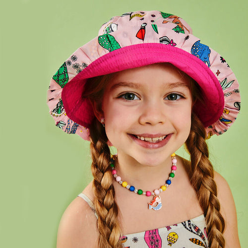 Accessorize London Mermaid Bucket Hat Pink (7-12 years)