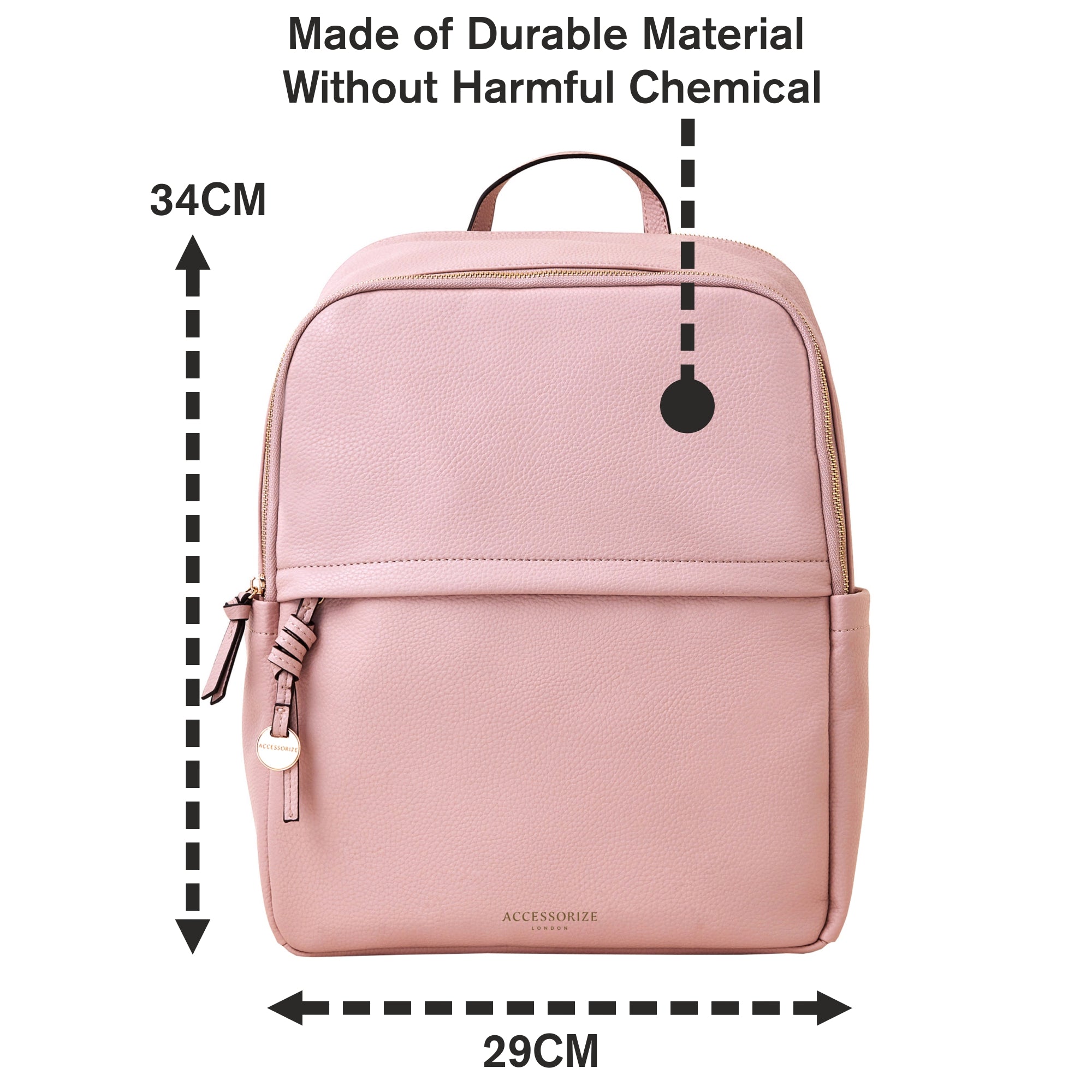 Light Pink Zip Around Backpack