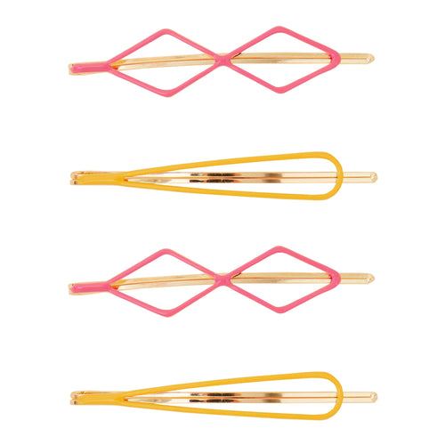 Accessorize London Women's Multi Diamond Slides 4-Pack