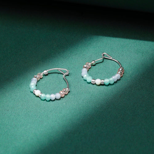 Accessorize London Women's Sterling Silver-plated Beaded Hoops