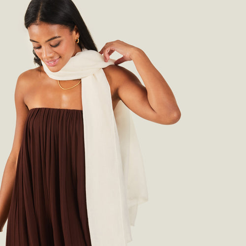 Accessorize London Women's Sorrento Scarf Natural