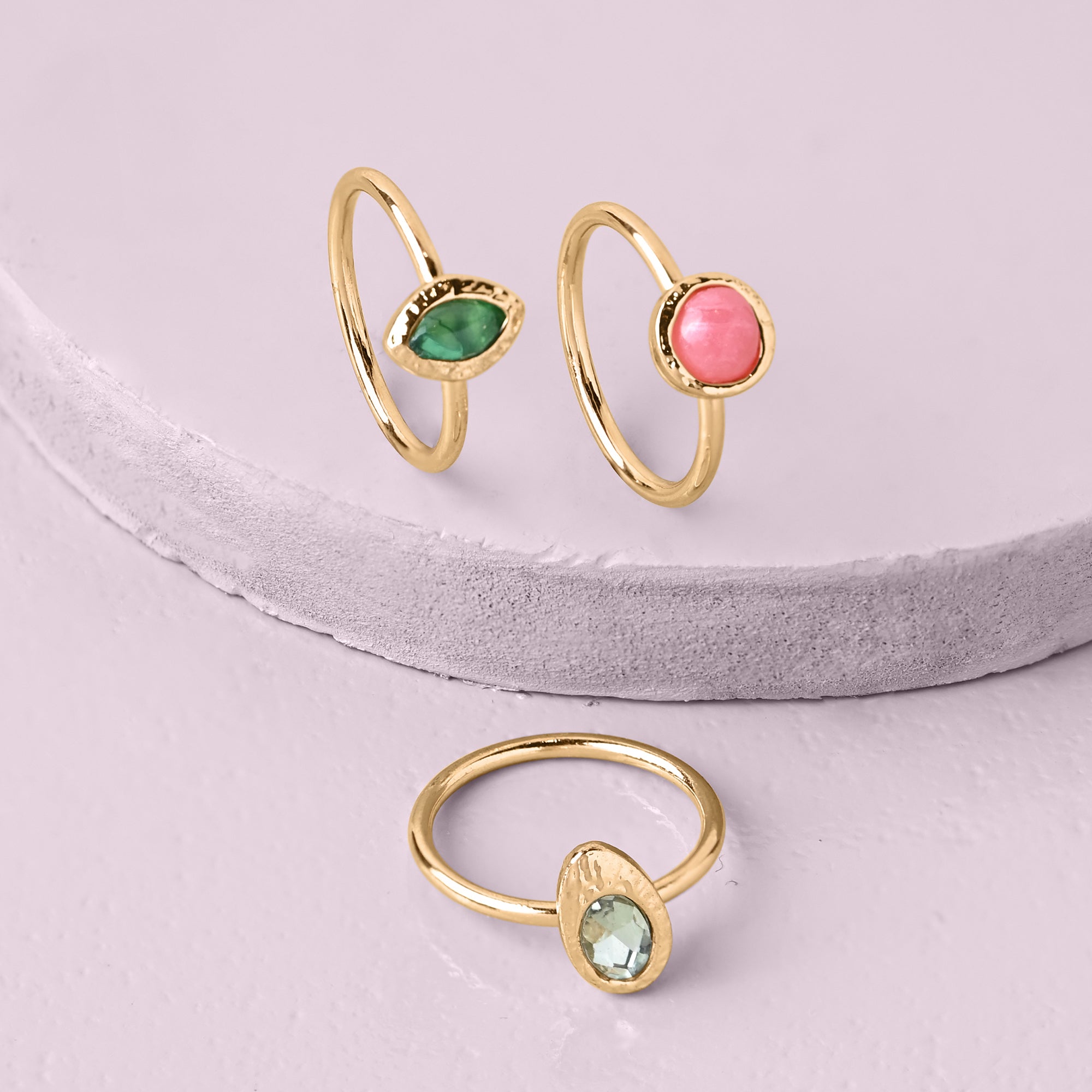 Accessorize London Women's MultiTiny Gem Rings Set Of 3 - MEDIUM ...