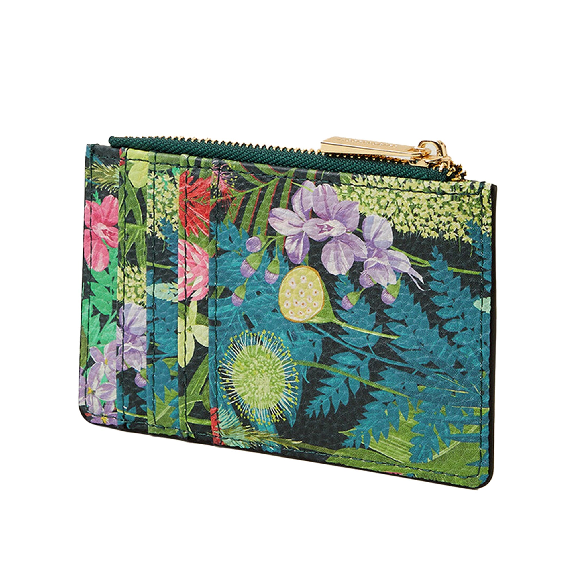 Green Jungle Print Card Holder