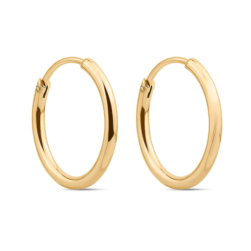 Accessorize London Women Gold-Plated Stainless Steel Medium Hoops