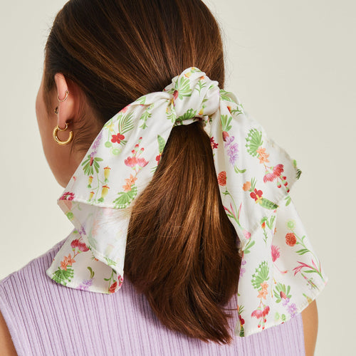 Accessorize London Women's Floral Scarf Scrunchie