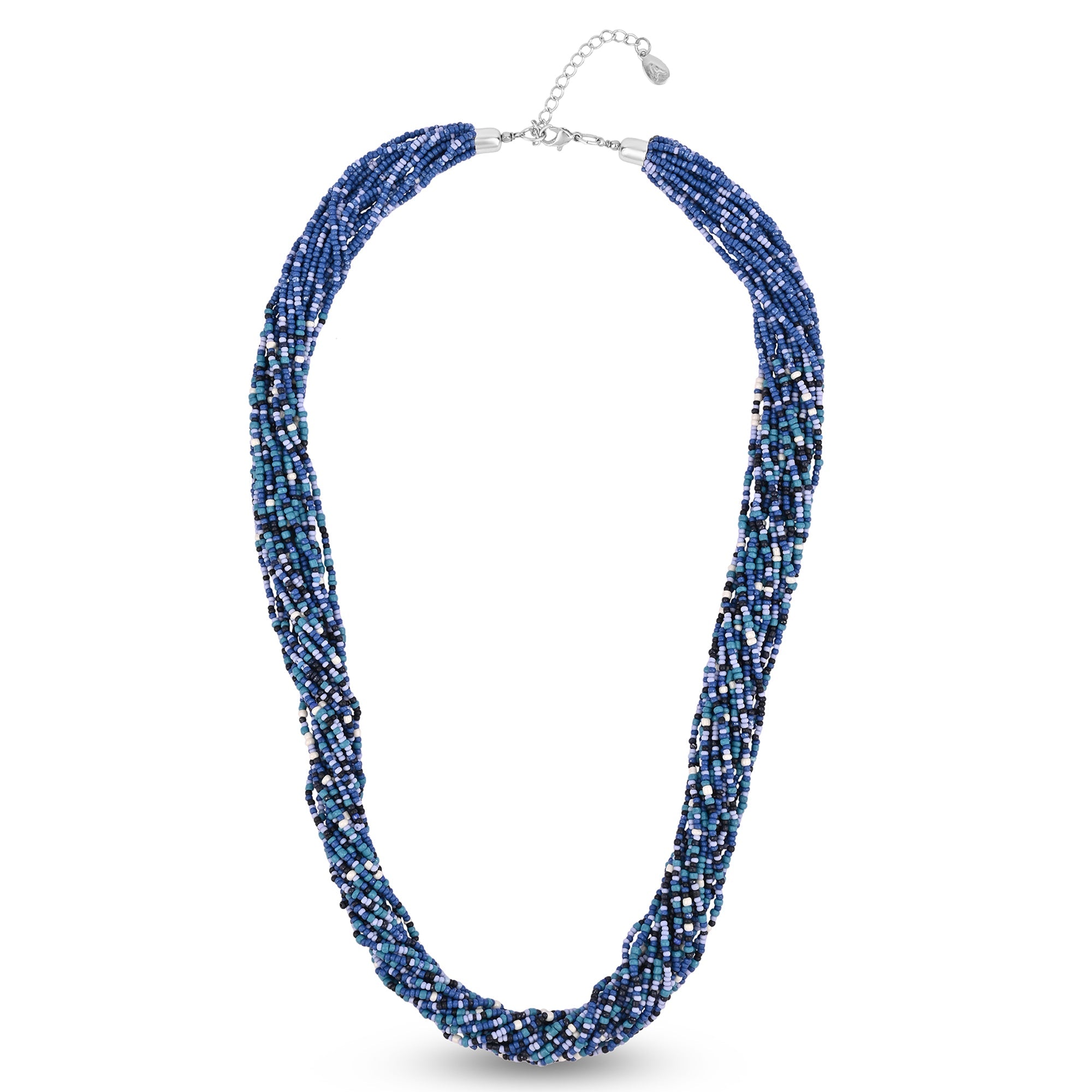 Blue Mega Beaded Collar Necklace