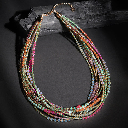 Accessorize London Women's Multi-Layered Beaded Collar Necklace