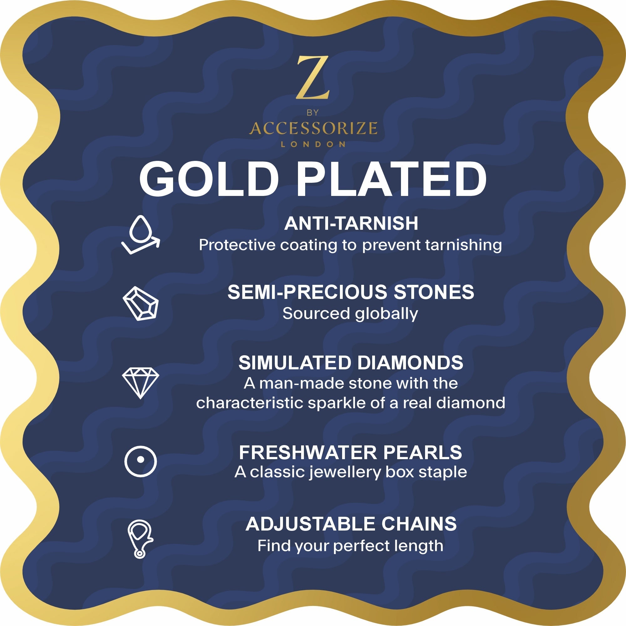 Z Real Gold Plated Pearl Earrings 