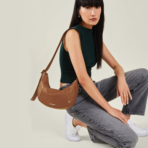 Accessorize London Women's Brown Sling Bag