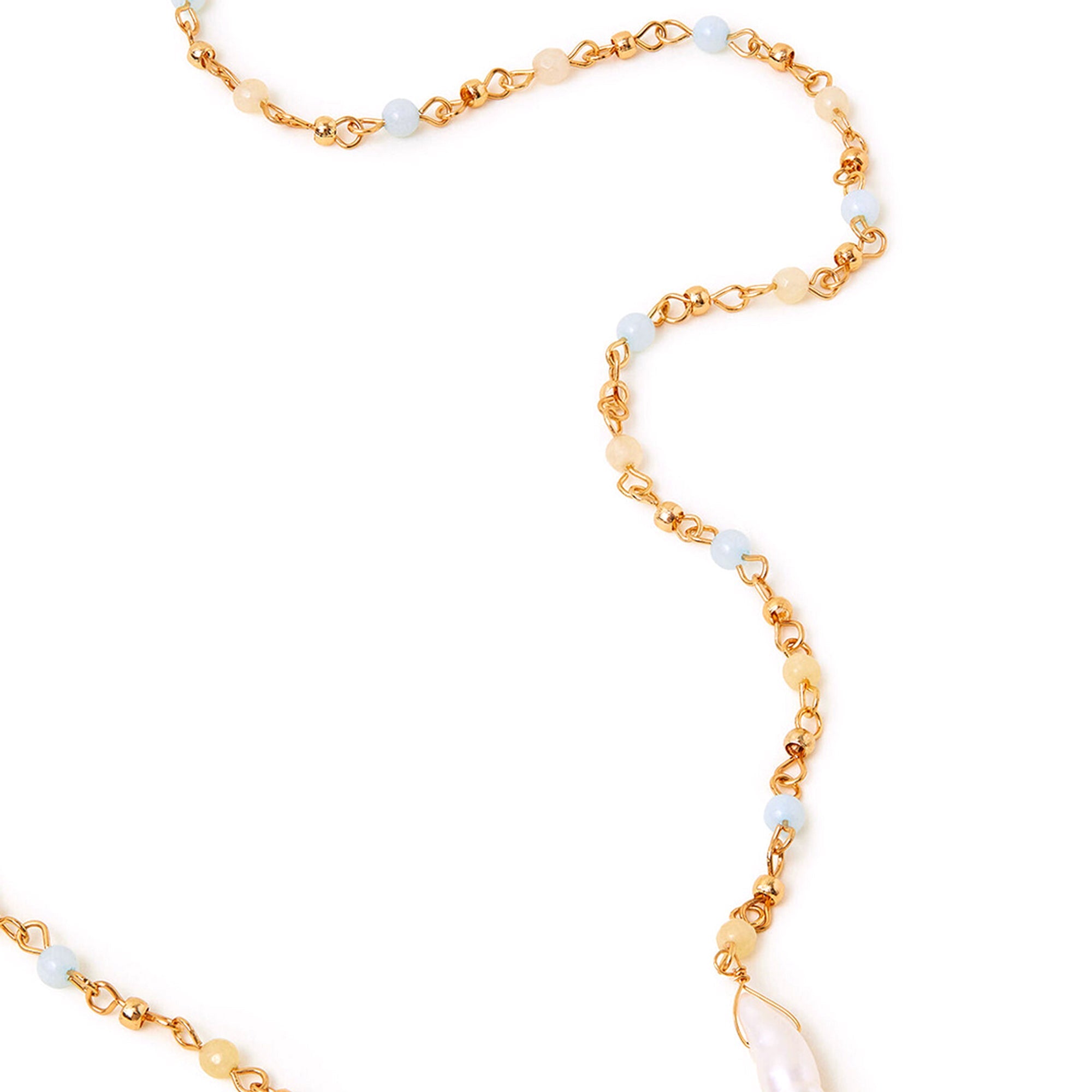 Accessorize London Women's Z Real Gold Plated Bobble Pear Pearl