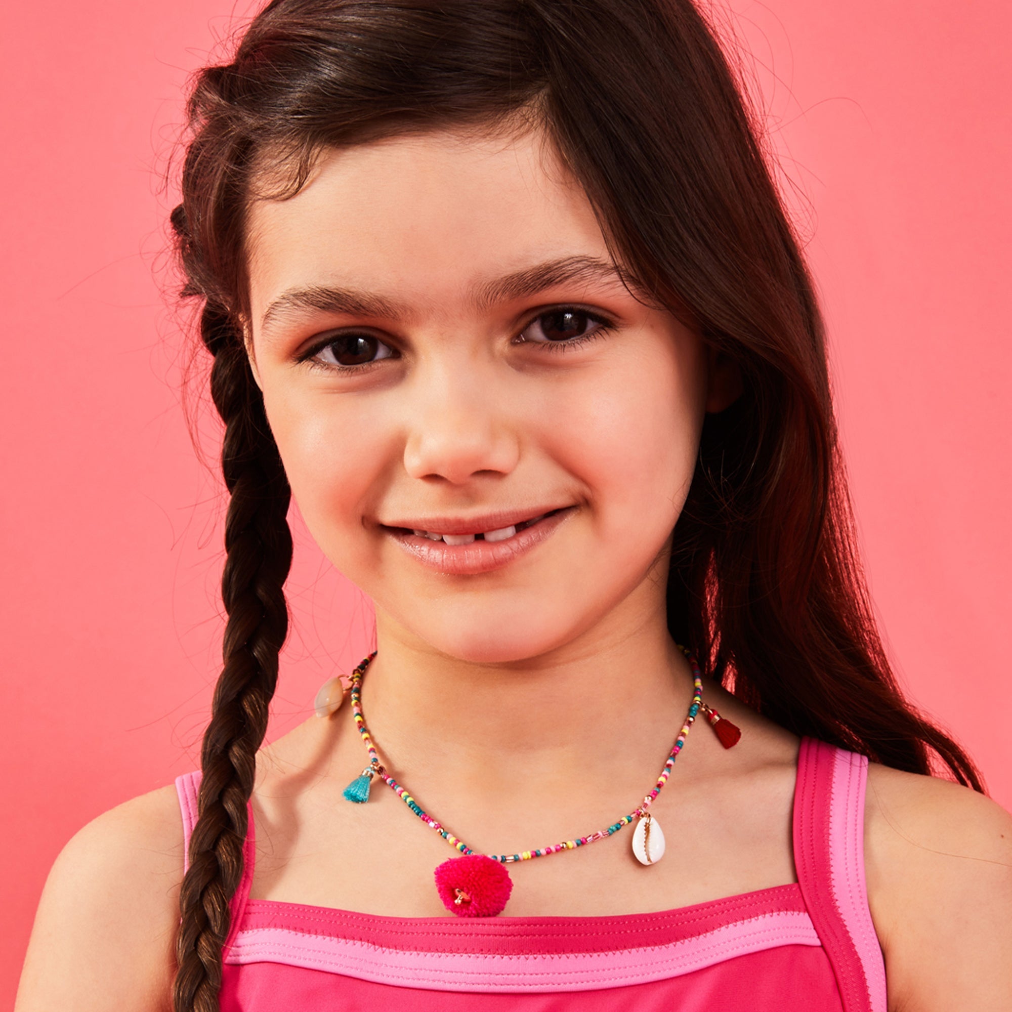Accessorize London Pom-Pom Shell Necklace - Accessorize India