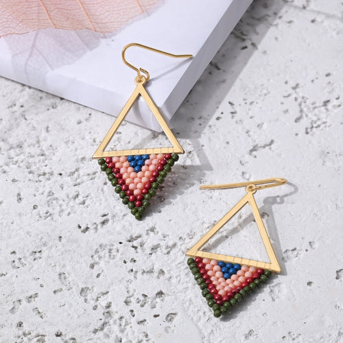 Accessorize London Women's Multi Diamond Beaded Drop Earrings