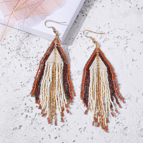 Accessorize London Women's Multi Bead Tassel Earrings