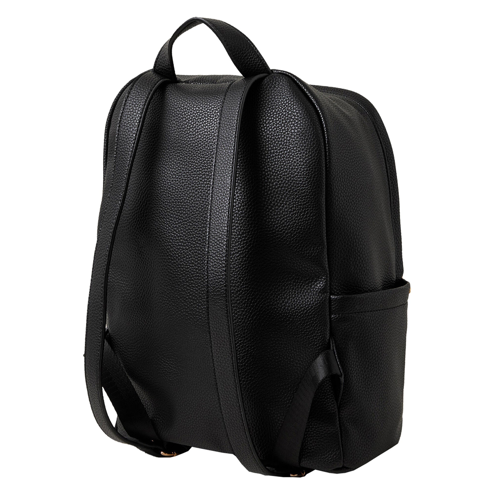 Accessorize London Women's Black Front Flap Backpack
