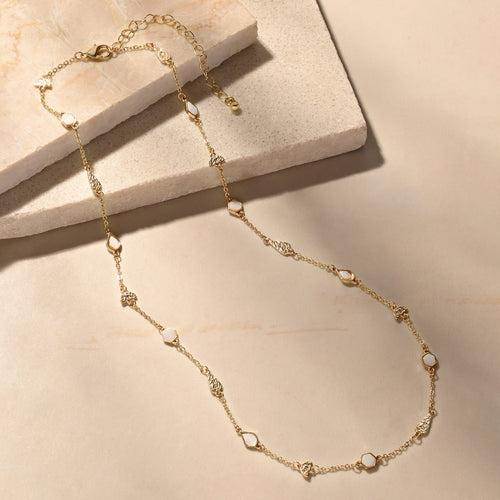 Accessorize London Women Gold Fine Geometric Chain Necklace