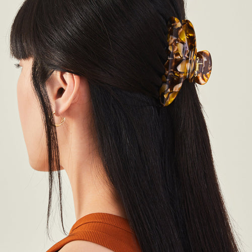 Accessorize London Women's Tort Tortoiseshell Resin Claw Clip