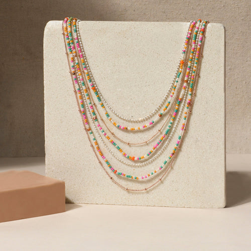 Accessorize London Women's Multi Layered Long Beaded Necklace