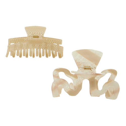 Accessorize London Women's Abstract Claw Clips Set Of 2