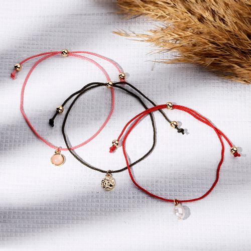 Accessorize London Women's Gold Coin Friendship Anklets Pack Of 3