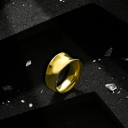 Accessorize London Women 14k Gold-Plated Chunky Molten Ring-Small