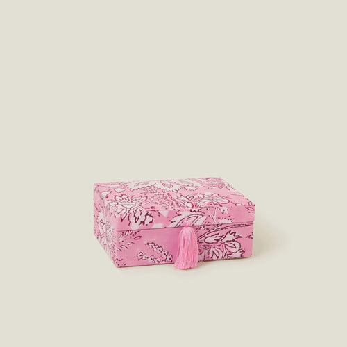 Pink Lg Square Jewellery Box