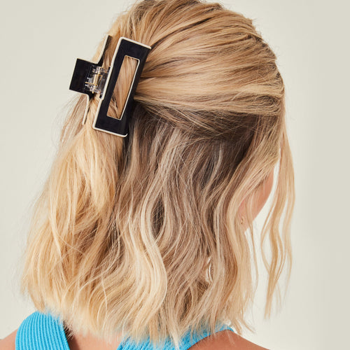 Accessorize London Women Black Contrast Hair Claw Clip