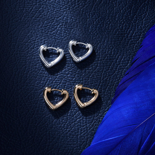 Accessorize London Women Multi Heart Hoop Earrings Set of 2