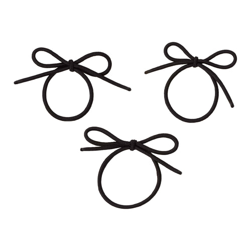 Accessorize London Women Black Hair Ponytail Holder Set Of 3