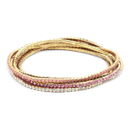 Accessorize London Women Multi Cup Chain Stretch Bracelets Set Of 6