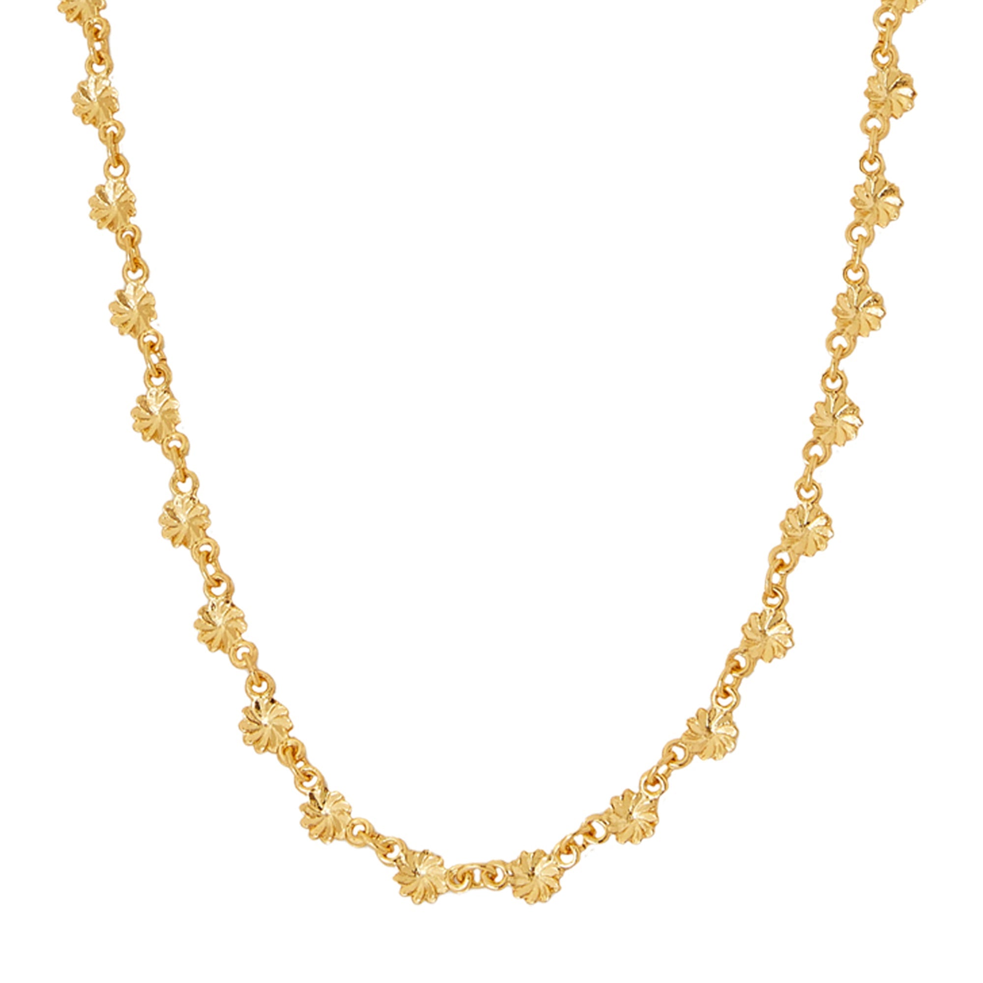 アクセサリー everyone gold necklace Accessorize London Women's 14k Z Real Gold Plated Flower Link