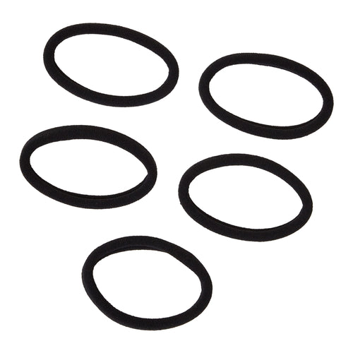 Accessorize London Women's Black Towelling Hairbands Set of 5