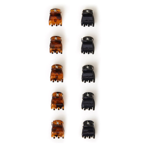 Accessorize London Women Multi Mini Hair Claw Clips Set Of 10