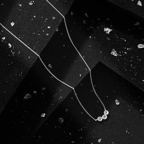 Accessorize London Women 925 Sterling Silver Trilogy Cubic Zirconia Pendant Necklace