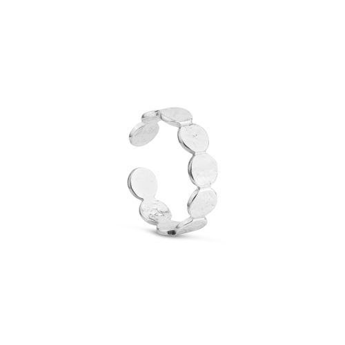 Accessorize London Women Sterling Silver-plated Adjustable Circle Band Ring