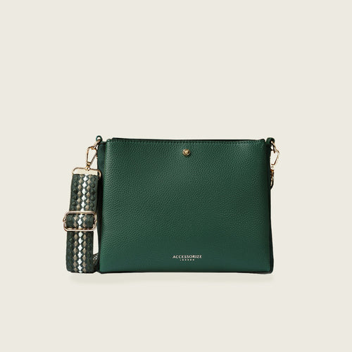 Green Webbing Strap Sling Bag