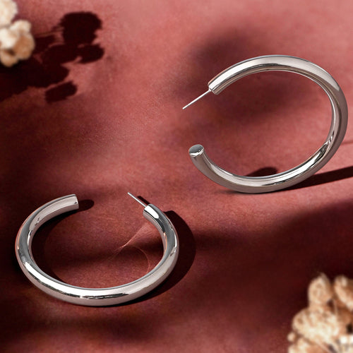 White Large Chunky Hoops