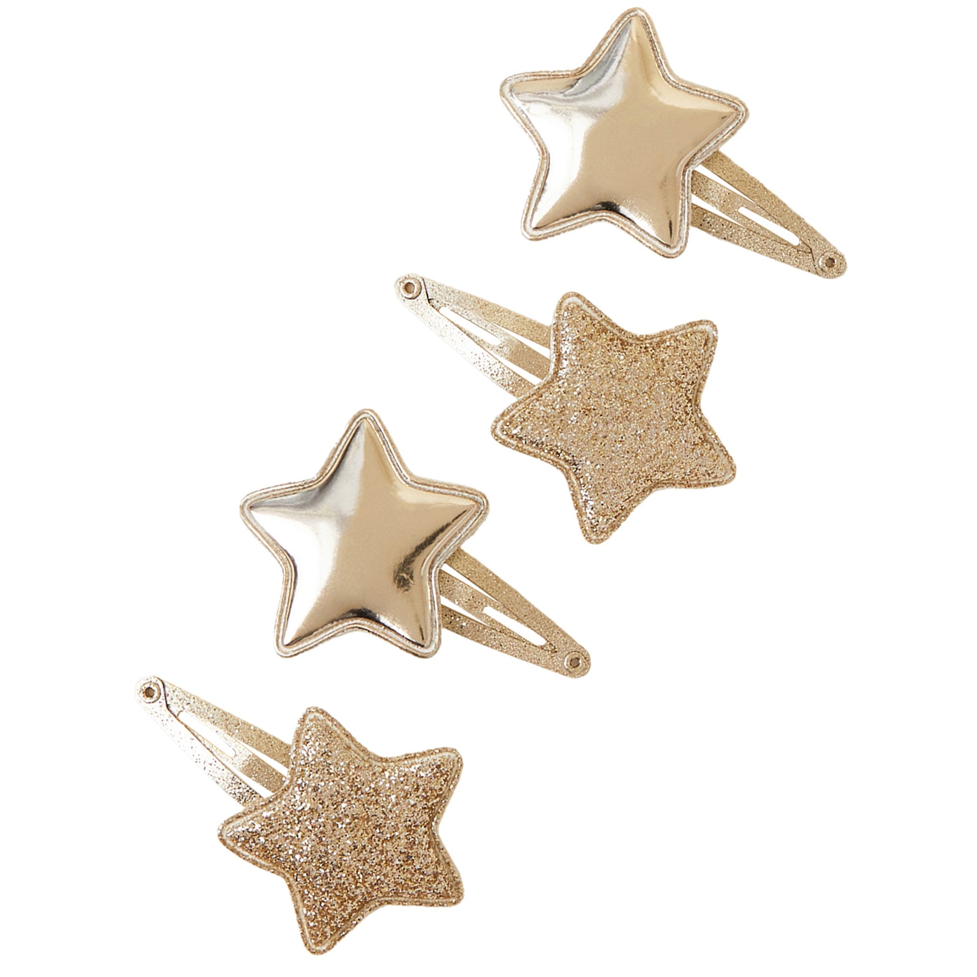 Accessorize London Girls Glitter Star Hair Clips Set of 4