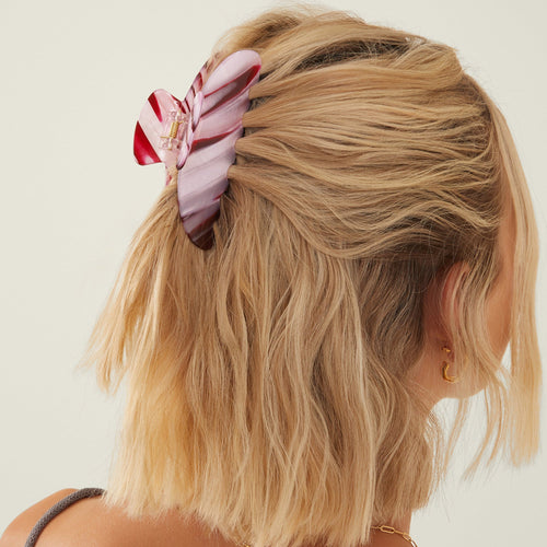 Accessorize London Women Multi Stripe Resin Hair Claw Clip