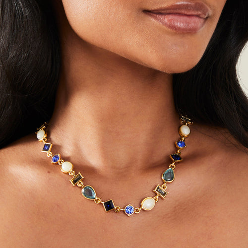 Multi Gemstone Chain Necklace